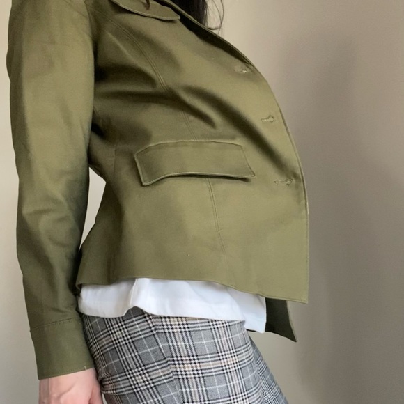Liz Claiborne Military Style Olive Green Women’s Jacket Size 12P(fits size small - Picture 7 of 15